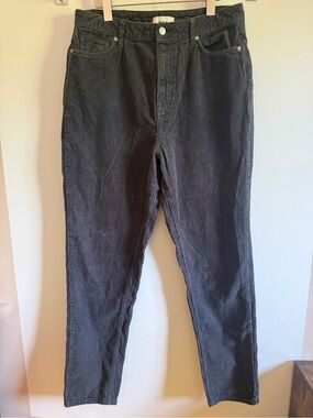 BDG Urban Outfitters High Rise Mom Corduroy Pants Size 31 Charcoal Gray cotton